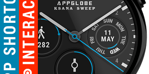 Ksana Sweep - an interactive watch face with app shortcuts